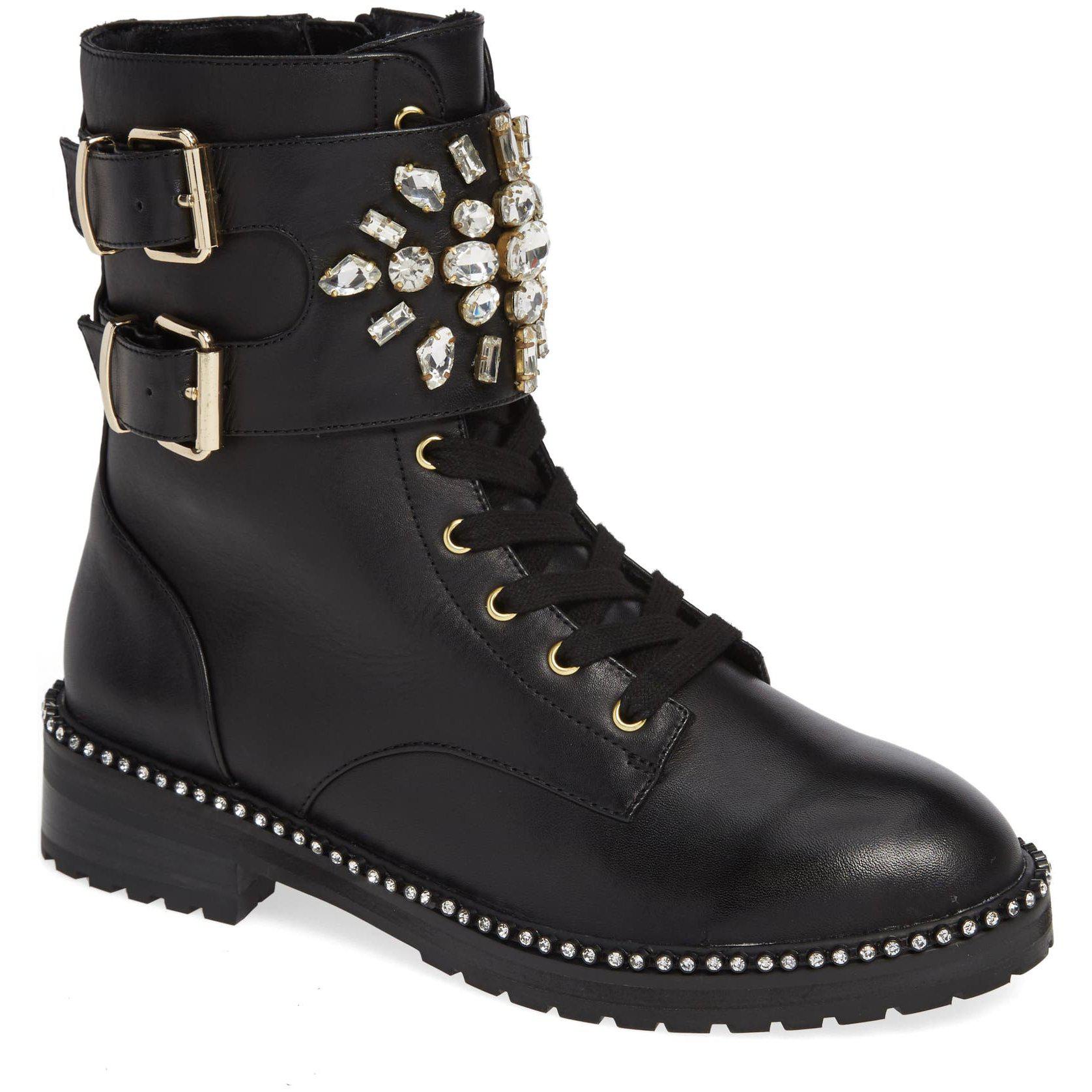 Stoop Embellished Combat Boots