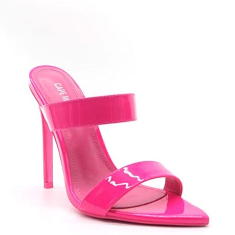 Sangria Open-To Heeled Mule Sandals