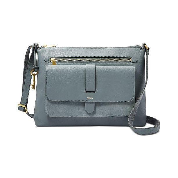 Fossil Kinley Leather & Suede Medium Crossbody