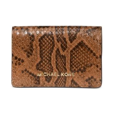 Jet Set Flap Card Case Brown
