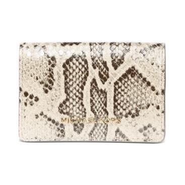 Jet Set Flap Card Case White/Brown