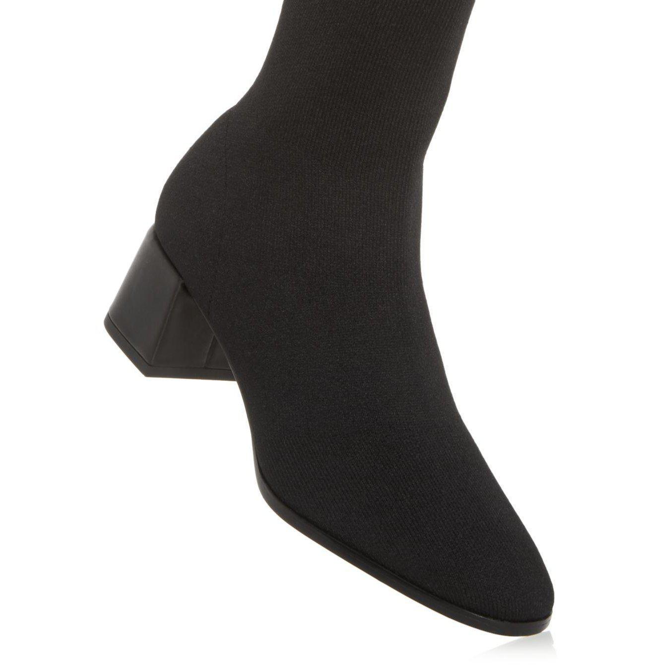 Sienna Square-Toe Knit Boots