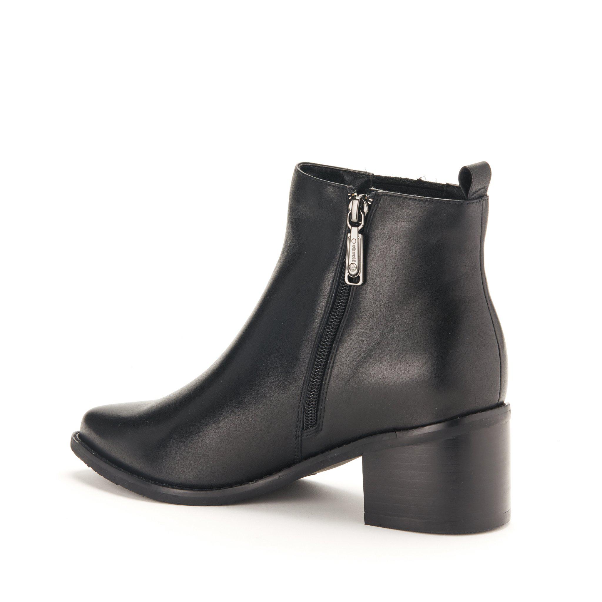Elvina Waterproof Leather Block Heel Chelsea Boot
