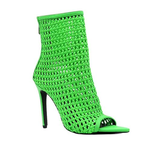 Pointy Toe Corset Lace Up Bootie