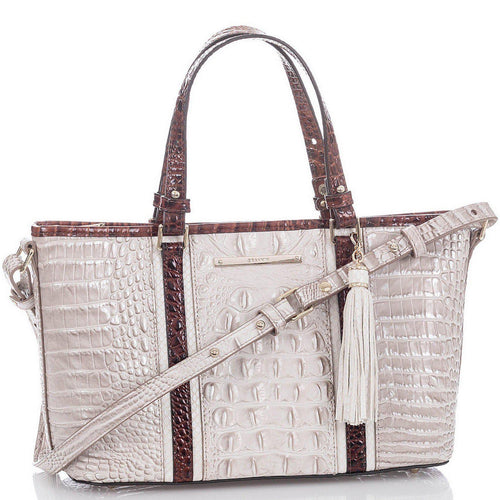 Crestview Mini Asher Seashell Embossed Leather Satchel