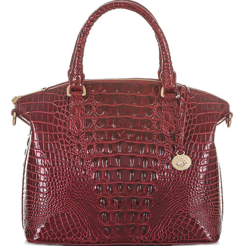 Duxbury Croc Embossed Leather Satchel