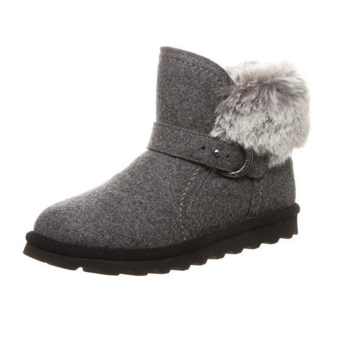 Emma Short Charcoal Suede Boots
