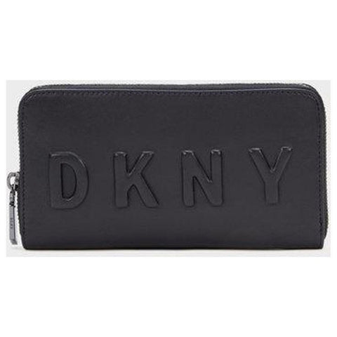 Mini Croc Embossed Small Zip Wallet Black
