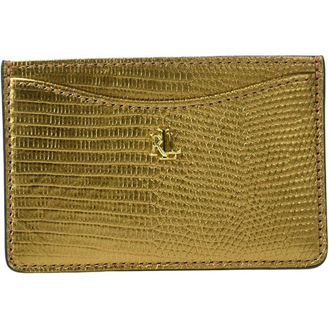 Mini Croc Embossed Small Zip Wallet Black