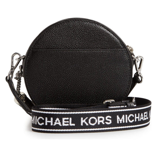 Michael Kors Leather Canteen White Black Crossbody Bag