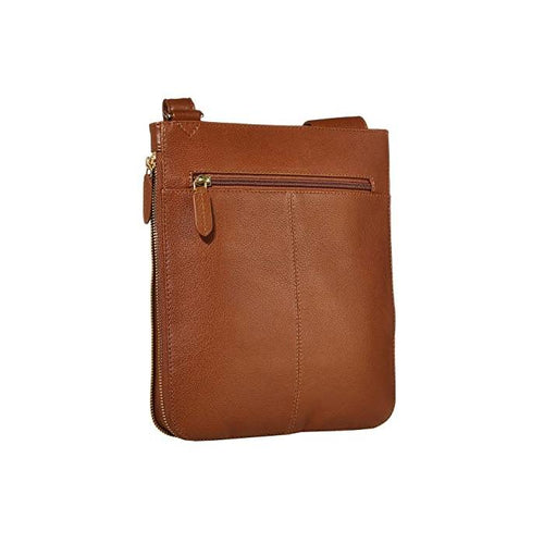 Pocket Bag Zip-Top Leather Crossbody