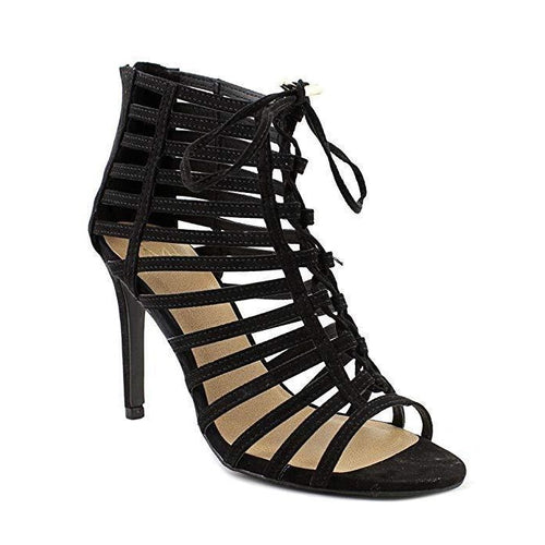 Material Girl Raquel Caged Gladiator Ankle Booties-Shoes-Material Girl-6-ShoeShock