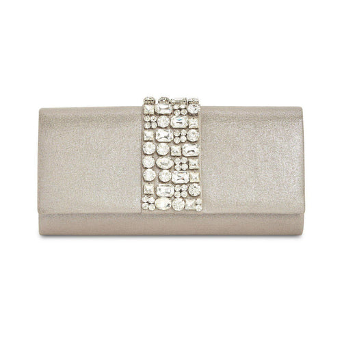 Rhinestone Metallic Clutch