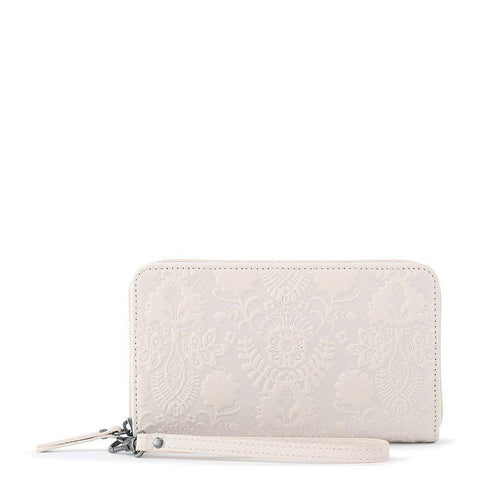 Mini Croc Embossed Small Zip Wallet Black